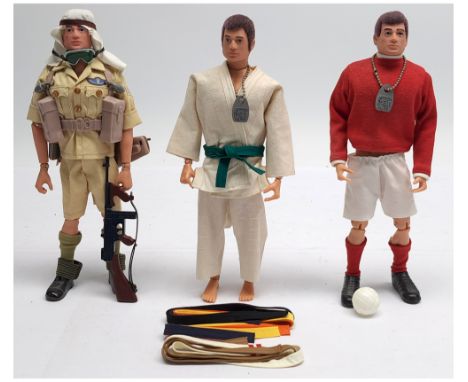 Hasbro Action Man 40th Anniversary (or similar) group of figures to include (1) Flock hair, plastic hands, wearing Long Range