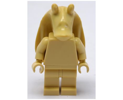 Lego 'manufactured without permission'&nbsp; Trial Star Wars - Jar Jar Binks minifigure in light tan finish.&nbsp; The Vendor
