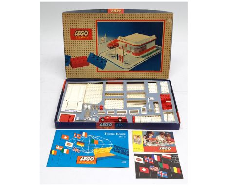 Lego System, #310 Esso Service Garage, includes original Esso Benzin Truck, early set with information leaflets, not checked 