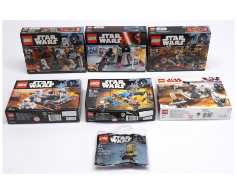 Lego (Sealed) Star Wars group to include (1) #75166 First Order Transport Speeder Battle Pack; (2) #75167 Bounty Hunter Speed