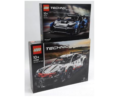 Lego (Sealed) pair to include #42096 Technic - Porsche 911 RSR, #42123 McLaren Senna GTR, both are within Excellent sealed pa