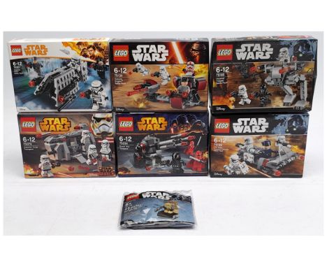 Lego (Sealed) Star Wars group to include (1) #75134 Galactic Empire Battle Pack; (2) #75165 Imperial Trooper Battle Pack; (3)