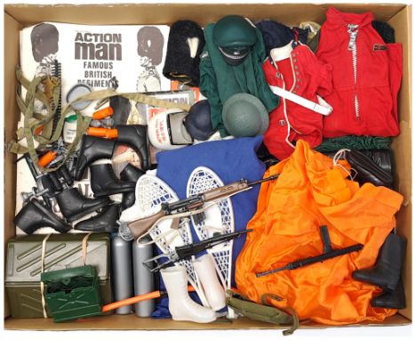 Palitoy Action Man vintage loose clothing/accessories to include guns, various part outfits (mostly the Grenadier Guard and R