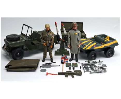 Palitoy and similar Action Man loose/unboxed group to include (1) 2 x Palitoy vintage figures, wearing uniforms with accessor