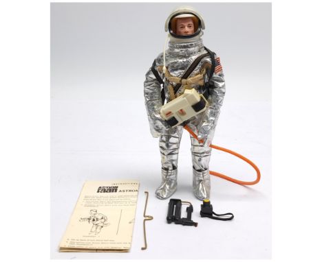 Palitoy Action Man vintage Astronaut, painted head, plastic hands, wearing space suit, helmet, boots, gloves, plus other acce