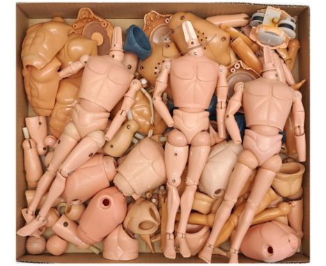 Palitoy Action Man a group of vintage figure body parts including hands, feet, arms, legs, torso's - ideal for spare parts - 