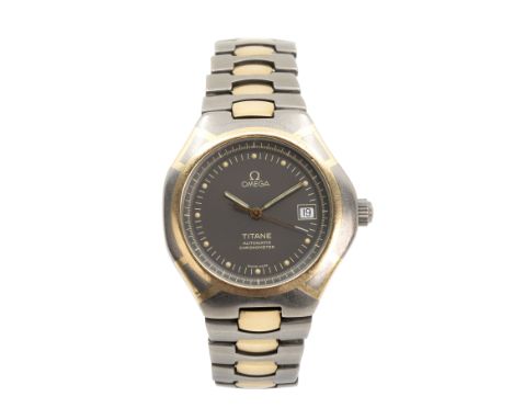 Omega Seamaster Titane 120 mAutomatikwerk, Gehäuse Titan und 750 Gelbgold, titangraues Zifferblatt mit Zentralsekunde und Dat