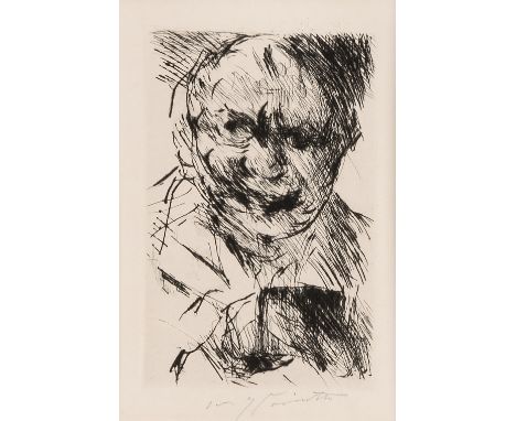 Lovis Corinth (1858 Tapiau/Ostpreußen - 1925 Zandvoort)Selbstporträt, Radierung auf Papier, Plattenmaß 16,5 cm x 10,5 cm, Pas