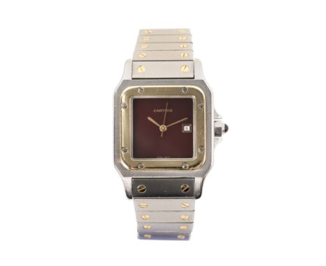 Cartier Santos1990er Jahre, Automatikwerk, Referenznr. 2961 | Gehäusenr. 286138293, Gehäuse Edelstahl und 750 Gelbgold, Krone