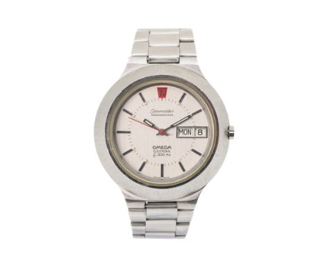 Omega Seamaster Electronic Chronometer Stimmgabel F300Vintage, Stimmgabel, Wochentags- und Datumsanzeige, Gehäuse Stahl, Durc