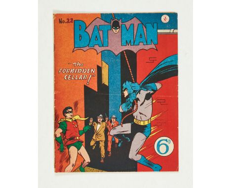 Batman 22 (1953 K G Murray, Australia) With Forbidden Cellar and Lost Legion of Space stories, inside front cover 'origin of 