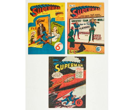 Superman 24, 27, 30 (1950s K G Murray, Australia) No 24: cover and story from US Superman # 70, No 27: cover and story from U