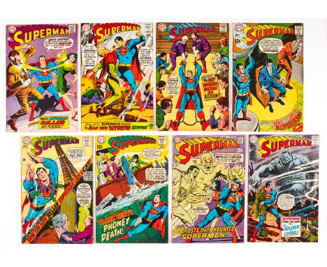 Superman (1968-69) 203, 205, 206, 208, 210, 211, 214, 216. All cents copies.211 [fn+], balance [vg/vg+] (8). No Reserve