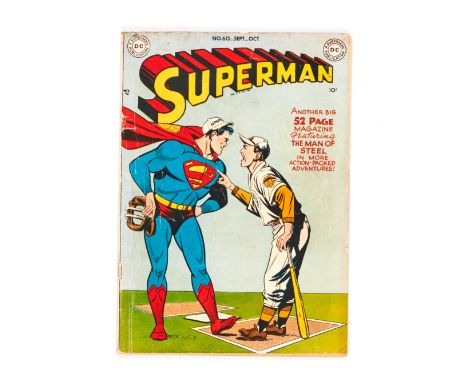 Superman 60 (1949) Cover off lower staple [gd]. No Reserve