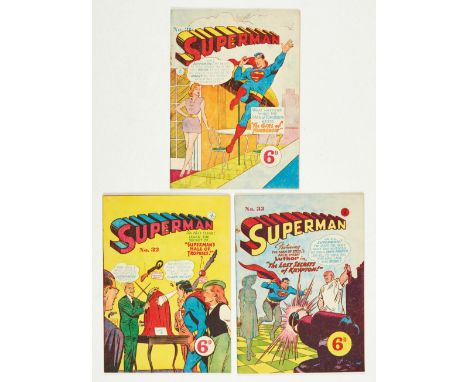 Superman 31-33 (1950s K G Murray, Australia) No 31: cover and story from US Action # 163, No 32: cover and story from US Acti