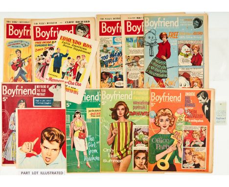 Boyfriend (1959-60) 1, 2, 4, 11, 12, 29, 44, 46, 49, 59, 65, 69, 71, (1961): 28 issues between 81-129, (1962): 16 issues betw