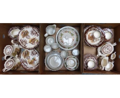 A Royal Worcester palissy game series dinner/teaware, together with Wedgwood part dinner service (3)