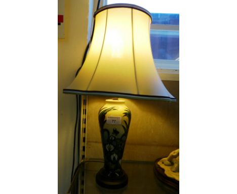 A Moorcroft table lamp, 23cm high