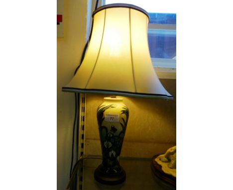 A Moorcroft table lamp, 23cm high