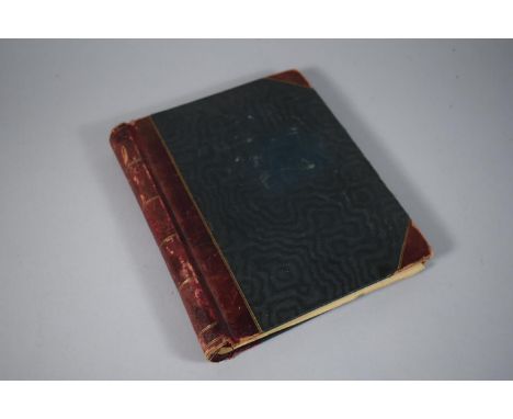 A Leather Bound Book Containing a Number of Hand Written Recipes, Notes Etc. Also Featuring Pencil Sketch of WWII Pilot Portr