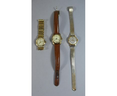Three Ladies Wrist Watches. Stubbs Quartz, Montine Incabloc and Rotary 
