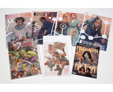 Adam Hughes' 2015 Sketchbook, signed by the Artist at the San Diego Comic Con 2015, with certificate of authenticity; The Gle
