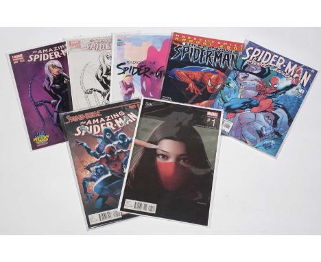 Silk, No. 1 (variant cover); The Amazing Spider-Man, No. 2 (J. Scott Campbell variants - sketch and full colour); Midtown Com