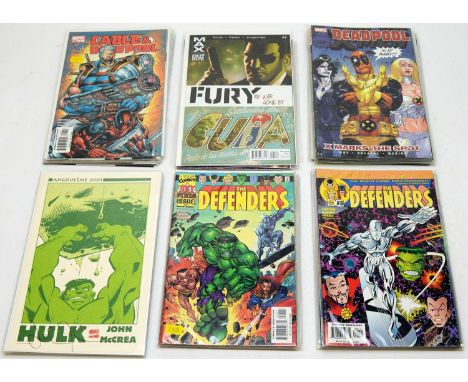 Deadpool: X Marks The Spot re-print album, No.3; Cable &amp; Deadpool, No's. 1-6; Fury: My War Gone By, No's. 1-4; The Order,
