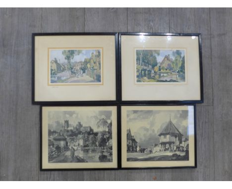LEONARD RUSSELL SQUIRRELL RE,RI,RWS (1893-1979) Four framed and glazed prints, two are pencil signed examples - Ely Cathedral