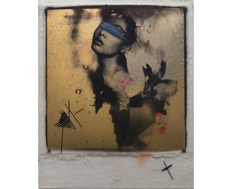'Blackout' medium: gold leaf Polaroid collage PLEASE NOTE THAT FINAL INVOICES WILL INCLUDE BUYERS PREMIUM AT 27% (INCLUSIVE O