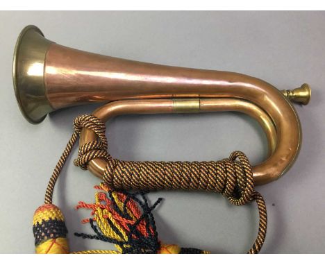 DECORATIVE COPPER BUGLE unmarked33.cm long