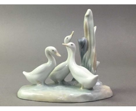 GROUP OF ANIMAL FIGURES including Lladro and Nao examples