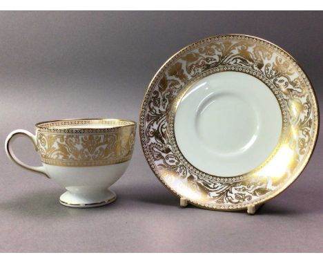 WEDGWOOD TEA SERVICE AND ANOTHER TEA SERVICE  the Wedgwood with white and gilt decoration