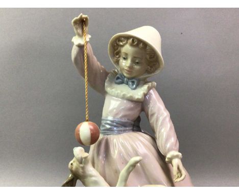 COLLECTION OF LLADRO, NAO AND OTHER FIGURES LATE 20TH CENTURY  including models of girls, a rabbit and ducksthe tallest 28cm 