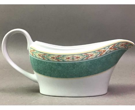 WEDGWOOD PART DINNER SERVICE AZTEC PATTERN  including plates, cups, saucers, bowls and jugs