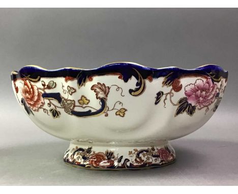 MASON'S IRONSTONE BOWL AND GINGER JAR AND OTHER ITEMS  including two Hummel figures and anotherQty: 5