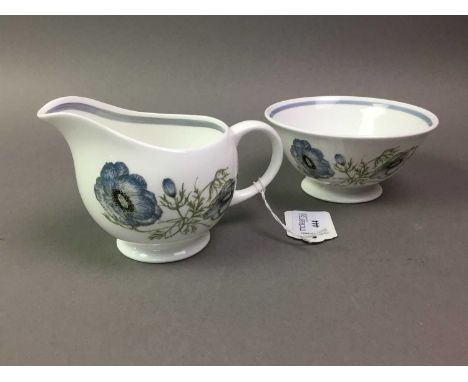 SUSIE COOPER PART TEA SERVICE AND A WADE MUG the Susie Cooper service in the 'Glen Mist' pattern
