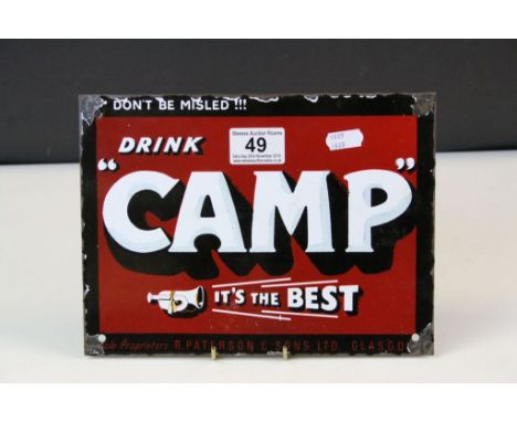 Vintage "Camp Coffee" Enamel sign, approx 25 x 18.5cm