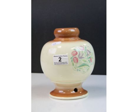 Ceramic Lamp base with Floral design, marked "A Susie Cooper Production Crown Works Burslem England" to base and standing app