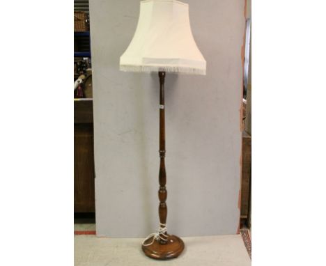 Turned Oak Standard Lamp
