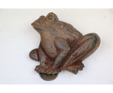 Vintage cast iron frog door knocker 