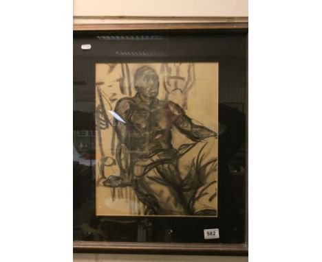 Framed portrait of a black man warrior 