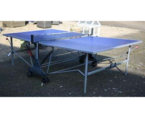 A Kettler all-weather table tennis table with manual, a/f