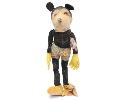 Dean's: A vintage Mickey Mouse, circa 1930's, as found, 33cm.