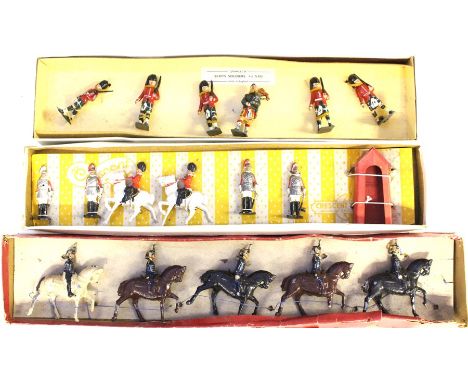 Lead Soldiers: A collection of assorted boxed Britains, Johillco and Crescent soldiers, as found. (3)
