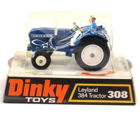 Dinky: A bubbled Dinky Toys, Leyland 384 Tractor, 308, mint condition, all original packaging.