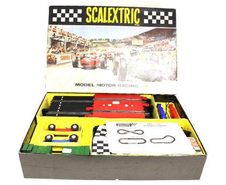 Scalextric: A boxed Scalextric Set 50, Model Motor Racing Set, comprising Lotus C.82 and Cooper C.81 racing cars, instruction