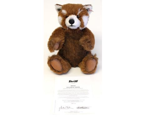 Steiff: A Steiff Red Panda, No. 663253, complete with certificate of authenticity, L.E. 212/2000.