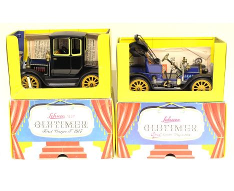Schuco: A boxed Schuco Old Timer Ford Coupe, together with a boxed Schuco Opel, both clockwork, complete with key. (2)