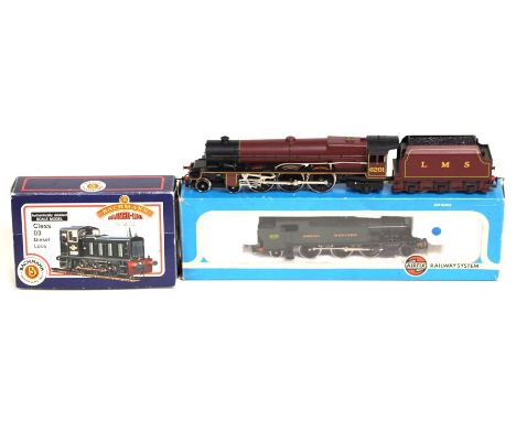 Hornby: An unboxed Hornby, OO gauge, Princess Elizabeth locomotive and tender; together with an Airfix Prairie tank locomotiv